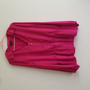 Peplum zip up blouse